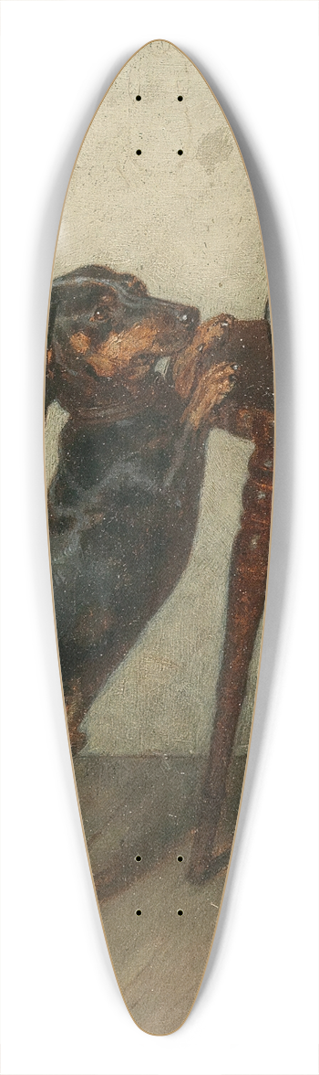 Julius Pollak - Dachshunde 39.3 inch art pintail longboard deck