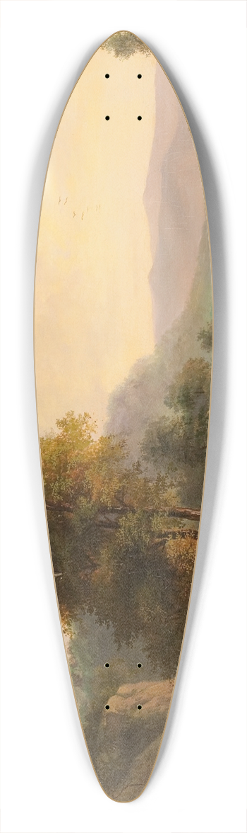 Julius Schoppe - Travellers on a Country Path 39.3 inch art pintail longboard deck