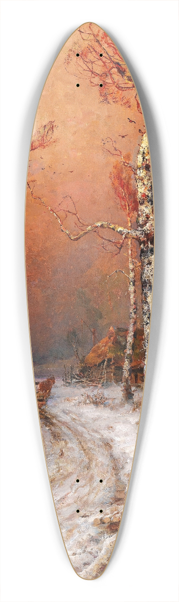 Julius Sergius Klever - Winterstimmung Mit Saatkrhen 39.3 inch art pintail longboard deck
