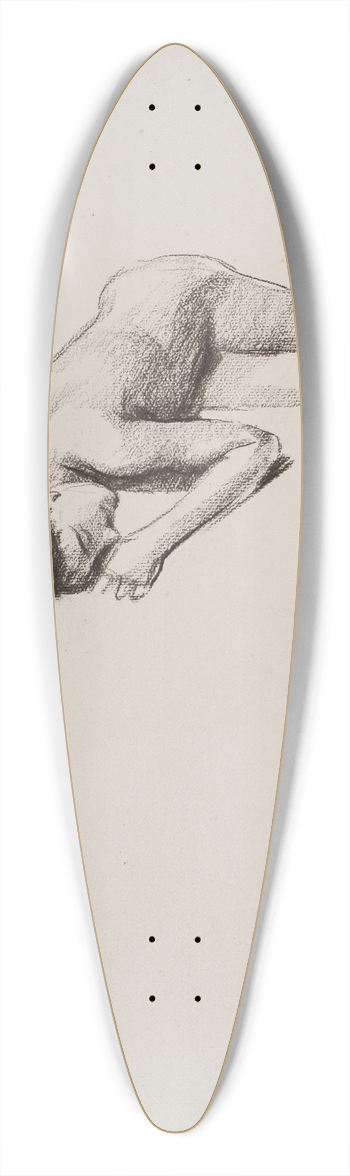 Jzef Mehoffer - A study for the figure of St. Barbara 39.3 inch art pintail longboard deck