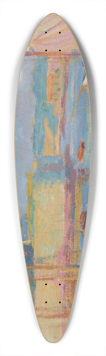 Jzef Pankiewicz - Harbour at Concarneau 39.3 inch art pintail longboard deck