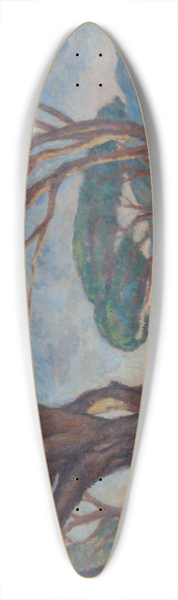 Jzef Pankiewicz - Landscape from Provence with Idyllic Scenes 39.3 inch art pintail longboard deck