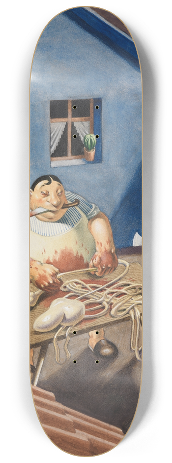 Georg Scholz - Der Metzger 8.25 inch art skate deck