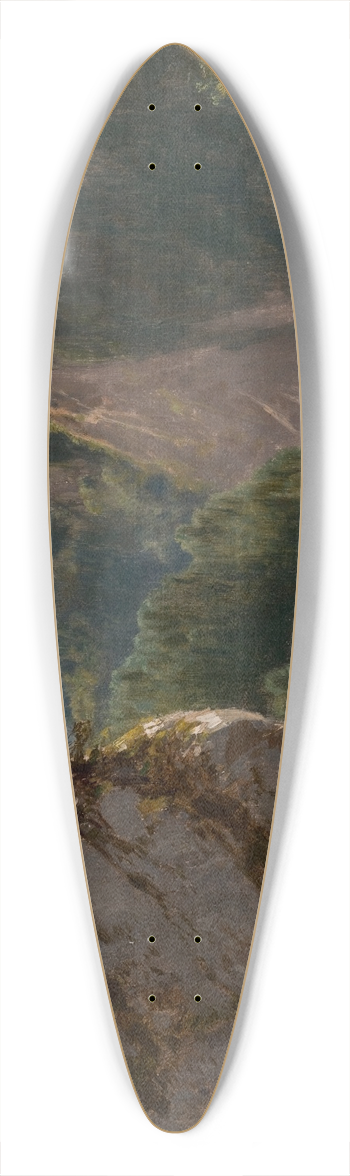 Jzef Szermentowski - The Dunajec River in the Pieniny Mountains 39.3 inch art pintail longboard deck