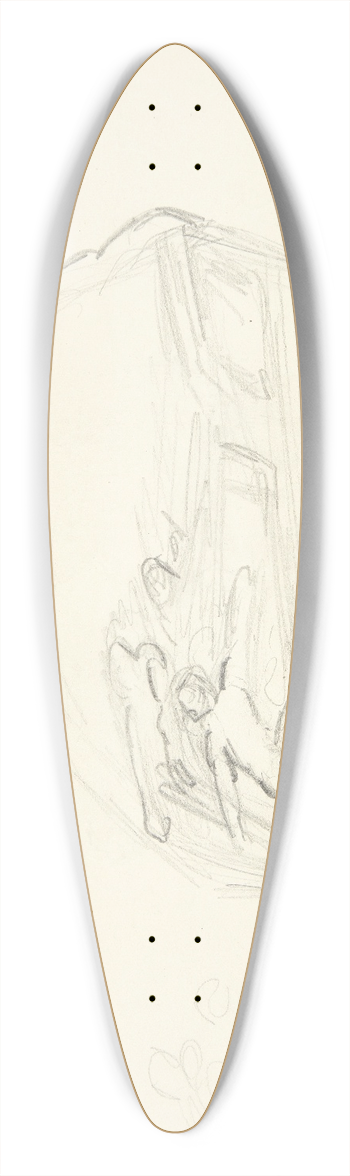 Kai Nielsen - Sten med relief 39.3 inch art pintail longboard deck