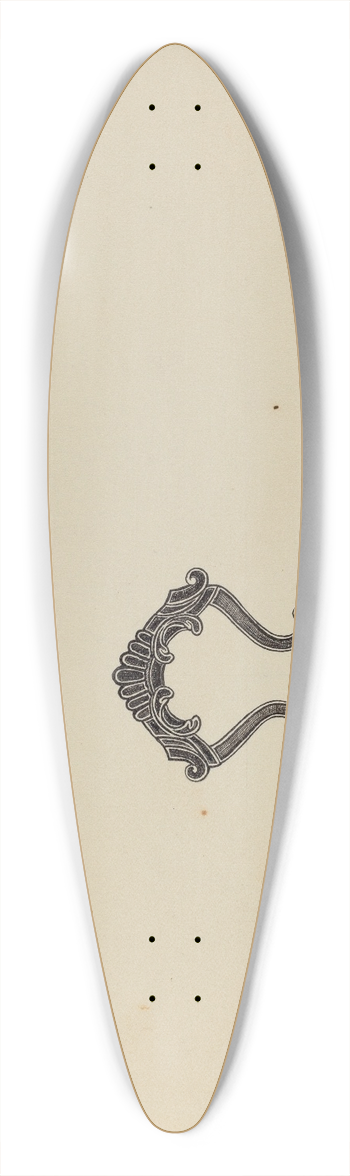 Kalamian Walton - Silver Lemon Strainer 39.3 inch art pintail longboard deck