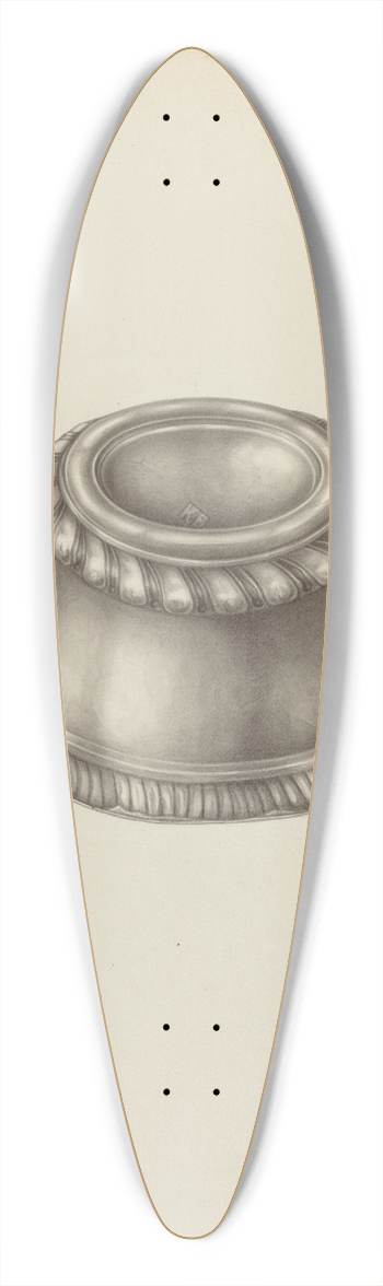 Kalamian Walton - Silver Salt Trencher 39.3 inch art pintail longboard deck