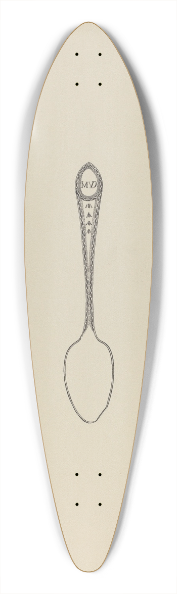 Kalamian Walton - Silver Teaspoon 39.3 inch art pintail longboard deck
