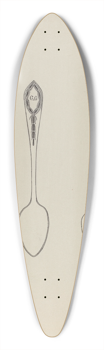 Kalamian Walton - Silver Teaspoon 39.3 inch art pintail longboard deck