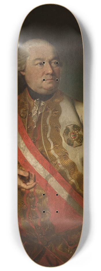 Georg Weikert - Portrait of count Andreas Hadik von Futak (17101790) with the star of the Military Order of Maria Theresa on his breast 8.25 inch art skate deck