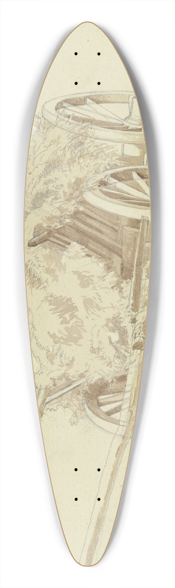 Karl Friedrich Harveng - Hay cart 39.3 inch art pintail longboard deck