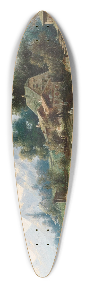 Karl Kaufmann - Large Mountain Lake 39.3 inch art pintail longboard deck