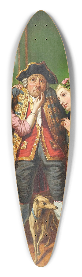 Karl von Calzada - Unwelcome attention 39.3 inch art pintail longboard deck