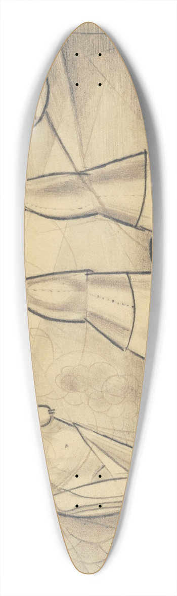 Karl Wiener - Apokalypse 39.3 inch art pintail longboard deck