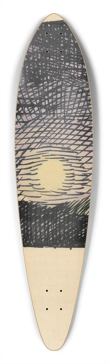Karl Wiener - Der alte Wanderer 39.3 inch art pintail longboard deck