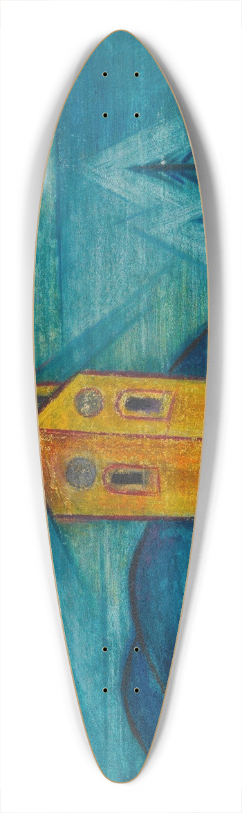 Karl Wiener - Der Turm 39.3 inch art pintail longboard deck