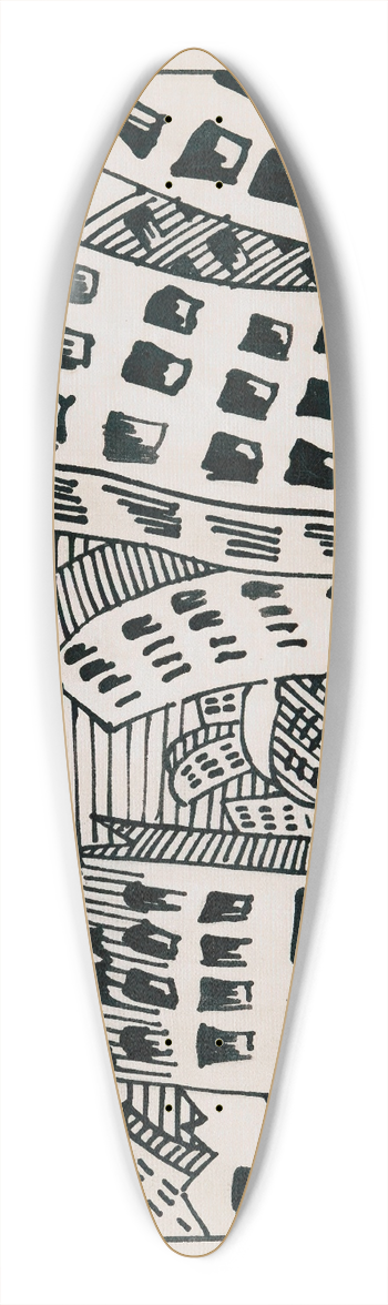 Karl Wiener - Erdbeben 39.3 inch art pintail longboard deck