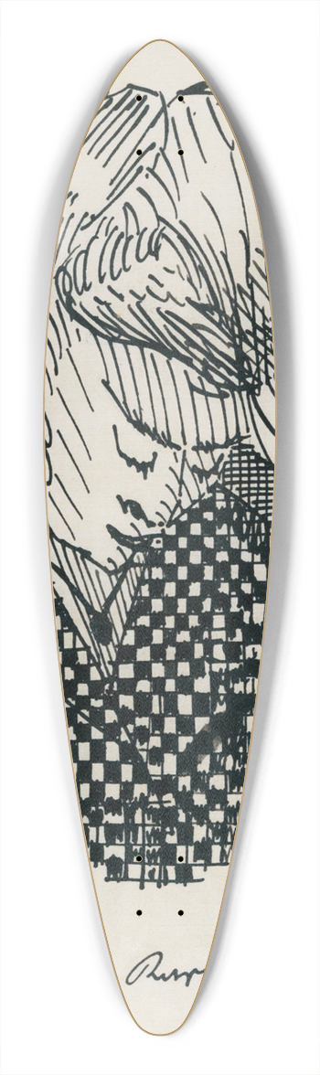 Karl Wiener - Hilde 39.3 inch art pintail longboard deck