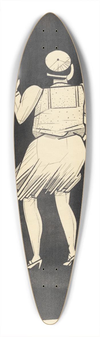 Karl Wiener - Ohne Titel (Frauenfigur) 39.3 inch art pintail longboard deck