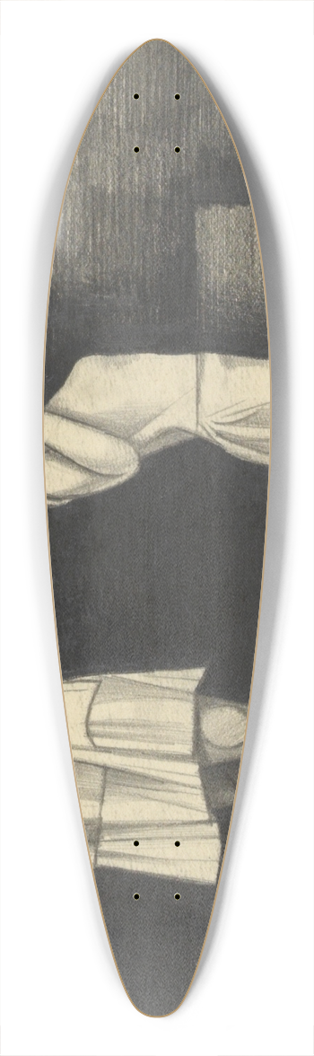 Karl Wiener - Ohne Titel (Zwei Mdchen) 39.3 inch art pintail longboard deck