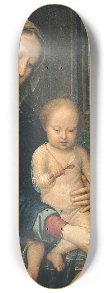 Gerard David - Madonna and Child with the Milk Soup 8.25 inch art skate deck