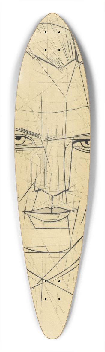 Karl Wiener - Portrt 39.3 inch art pintail longboard deck