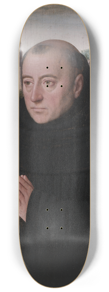 Gerard David - Portrait of a Monk 8.25 inch art skate deck
