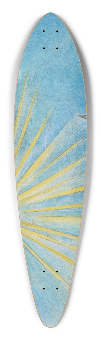 Karl Wiener - Sonnenfinsternis und Geburtstag der Mutter 39.3 inch art pintail longboard deck