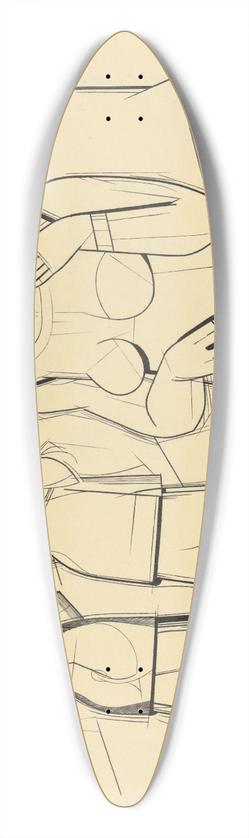 Karl Wiener - Strae mit Mdchen 39.3 inch art pintail longboard deck