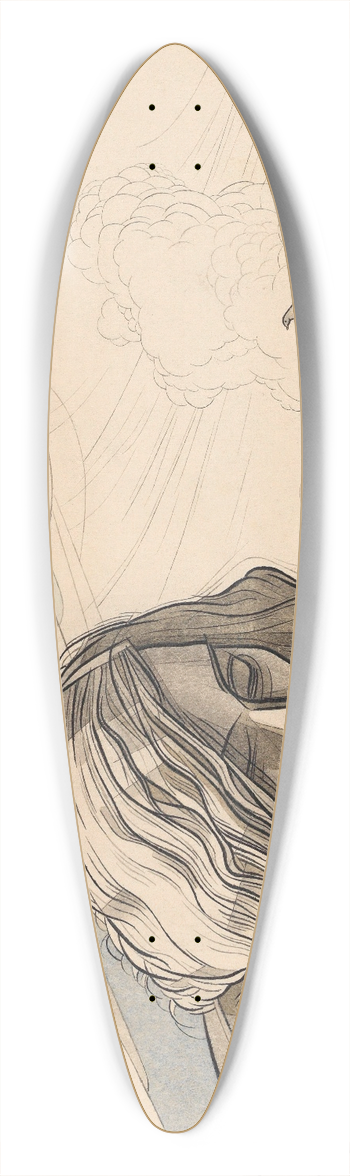 Karl Wiener - Trauer 39.3 inch art pintail longboard deck