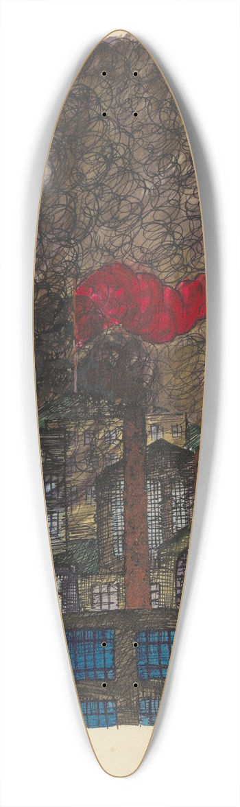 Karl Wiener - Trotz allem 39.3 inch art pintail longboard deck