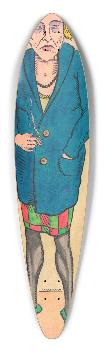 Karl Wiener - Verfall 39.3 inch art pintail longboard deck