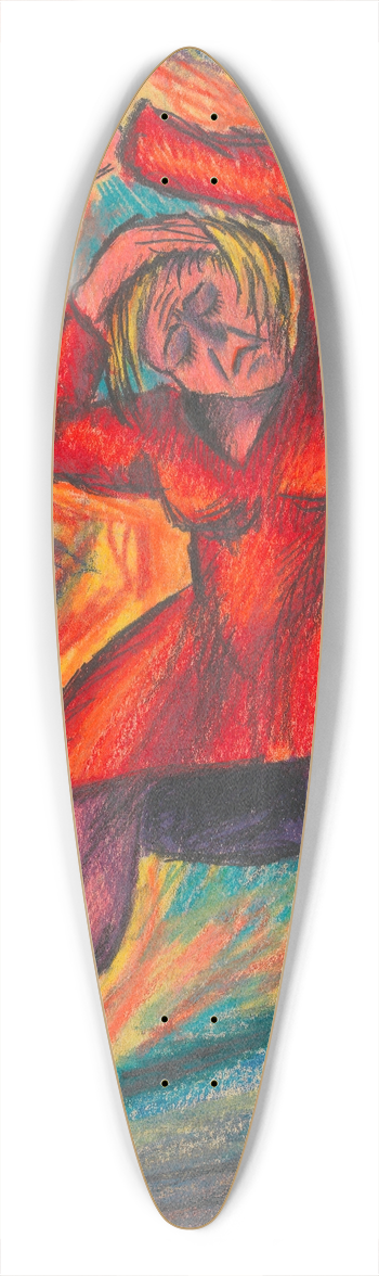 Karl Wiener - Verzweiflung 39.3 inch art pintail longboard deck