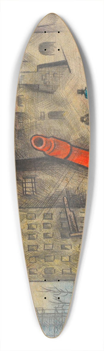 Karl Wiener - Vorstadt III 39.3 inch art pintail longboard deck