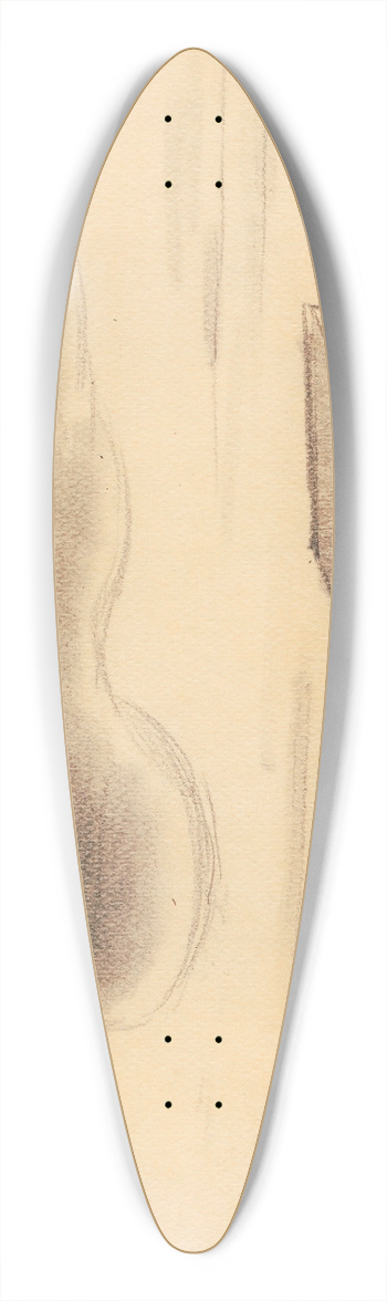 Karl Wiener - Wolken 39.3 inch art pintail longboard deck
