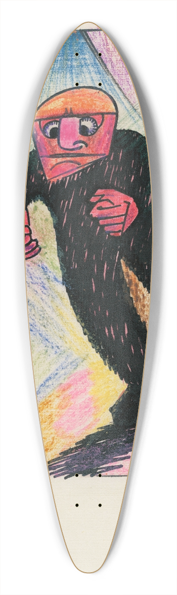 Karl Wiener - Wut 39.3 inch art pintail longboard deck