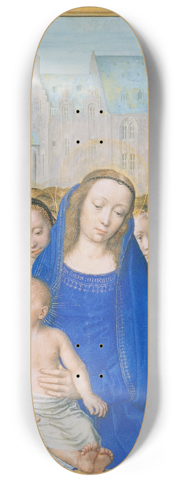Gerard David - Virgin and Child with Female Saints 8.25 inch art skate deck