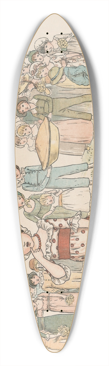 Kate Greenaway - A Apple Pie Pl 18 39.3 inch art pintail longboard deck