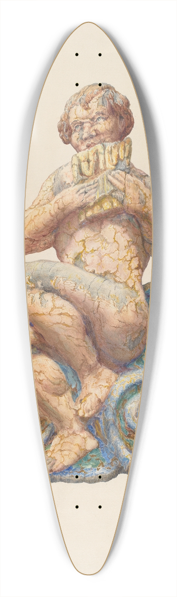Katharine Merrill - Circus Wagon Figure  Pan 39.3 inch art pintail longboard deck