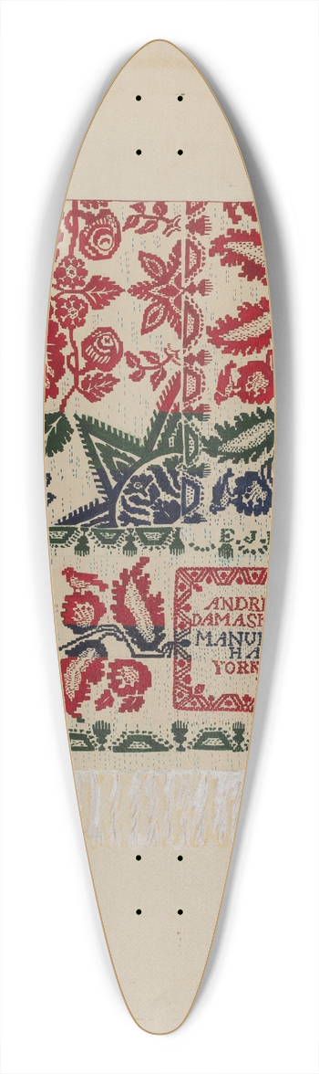 Katherine Hastings - Damask Coverlet 39.3 inch art pintail longboard deck