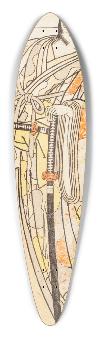 Katsukawa Shunsh - Actor Band Mitsugor I 39.3 inch art pintail longboard deck