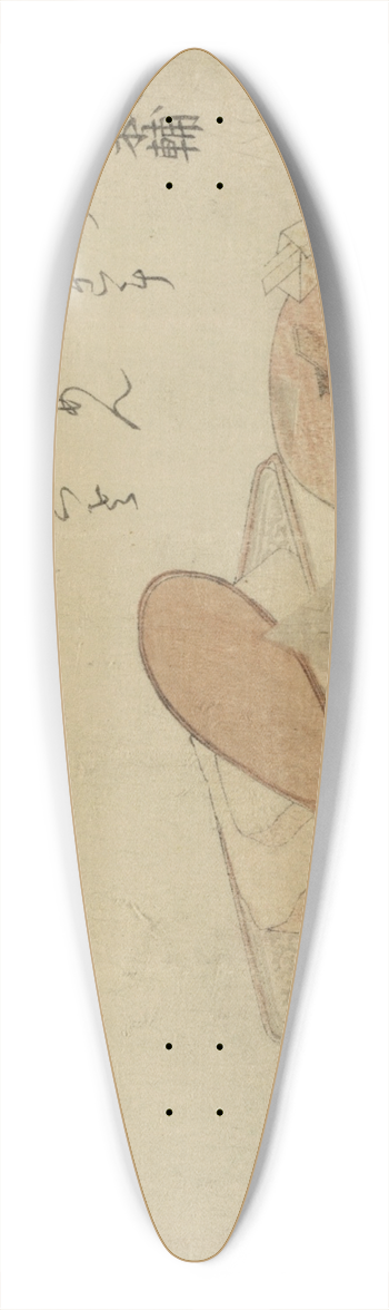 Katsushika Hokusai - Nanairo zazenmame 39.3 inch art pintail longboard deck