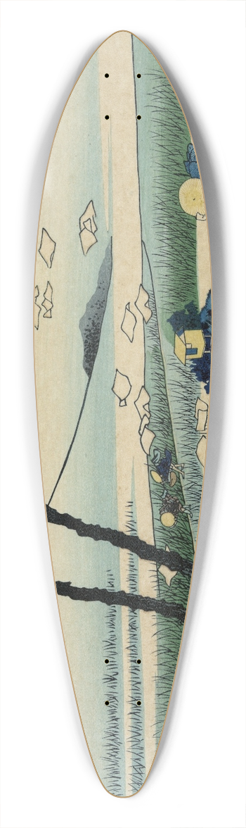 Katsushika Hokusai - Sunsh ejiri 39.3 inch art pintail longboard deck