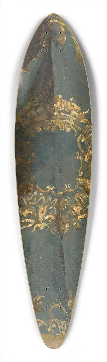 Kazimierz Alchimowicz - Study of a fabric from the 16th century 39.3 inch art pintail longboard deck