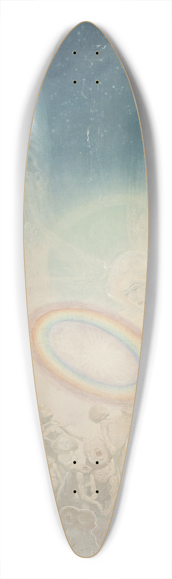 Kazimierz Stabrowski - Angel and monsters 39.3 inch art pintail longboard deck