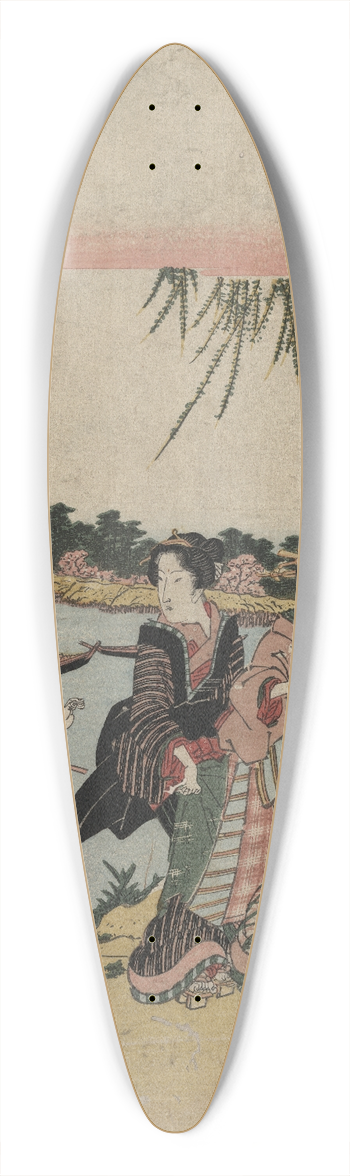 Keisai Eisen - Mimeguri no hanami 39.3 inch art pintail longboard deck