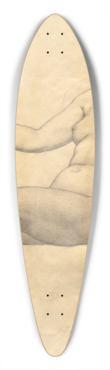Kenyon Cox - Sketch 2 39.3 inch art pintail longboard deck