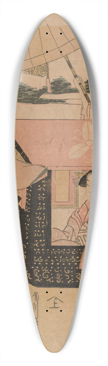 Kikukawa Eizan - No Title 39.3 inch art pintail longboard deck
