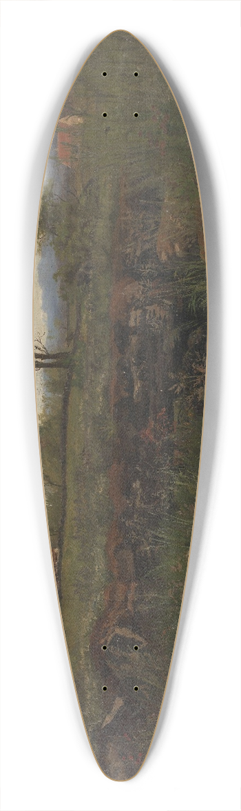 Kitty Kielland - Landscape Study from the Environs of Carlsruhe 39.3 inch art pintail longboard deck