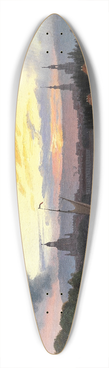 Knud Baade - Dresden at Sunset 39.3 inch art pintail longboard deck
